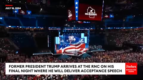 BREAKING NEWS: RNC Crowd Goes Wild As Trump Makes Arrival To Final Night Of The RNC