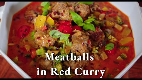 Meatballs in Red Curry -Multipurpose Meatballs