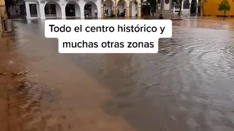 ASÍ QUEDO INUNDADO CARTAGENA DE INDIAS COLOMBIA