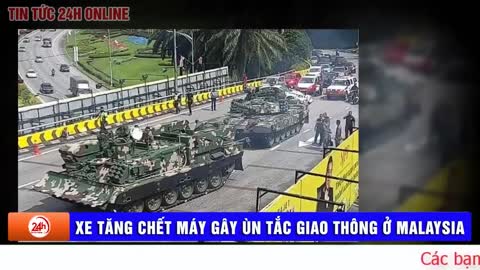 Quân đội Malaysia nói gì về vụ xe tăng chết máy giữa cao tốc gây ùn tắc giao thông? | TV24h