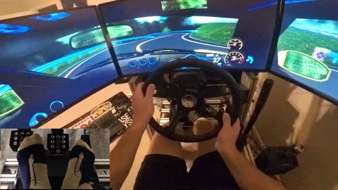 Drifting on my simulator at Drift Playground 2.0