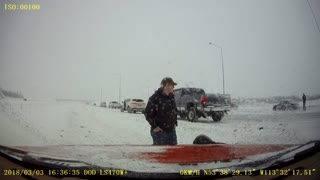 Driving into the Ditch on Icy Roads in Edmonton