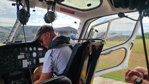 Fiji. Helicopter flight