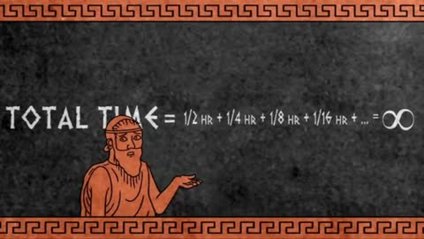 it is possible to add up infinitely many finite-sized terms and still get a finite answer.