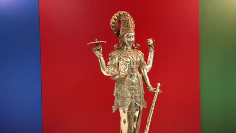 38" Large Standing Lord Vishnu | Handmade | Exotic India Art