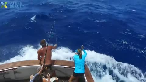 GIANT BLUE MARLIN FIGHT BACK