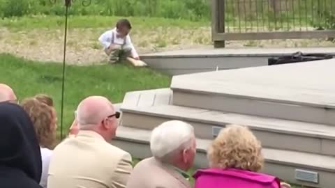 Kids add some comedy to a wedding - sooo funny and cute