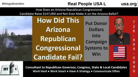 How an Arizona Republican Congressional Candidate Raises $147K and Not Make It on the Ballot?