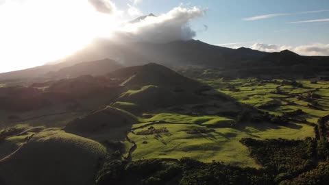 Beautiful Ariel View of Pico island Azores