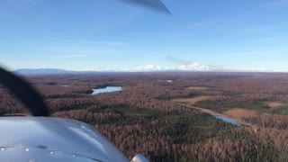 Alaska Glassy Water Float Plane Landing