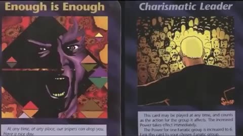 PREDICTIVE PROGRAMMING : Donald Trump and "ENOUGH IS ENOUGH" from Illuminati Card Game 1980s - 1990s