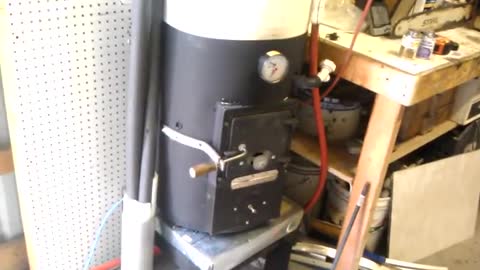 Wood fired domestic hot water heater