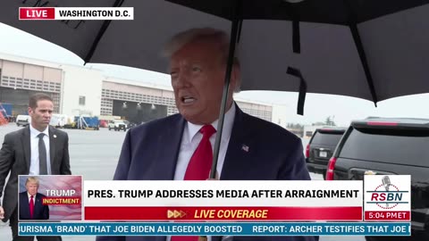 Trump on his DC arraignment: "This is a very sad day for America."