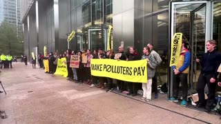 Greta Thunberg joins climate protest outside JPMorgan