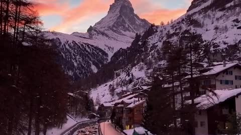 A fabulous sunset in Switzerland
