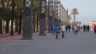 Riding Scouter With Friends On Streets