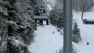 Snowy Chair Lift