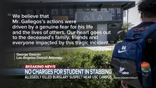 USC student will not face charges in fatal stabbing of homeless man ABC News