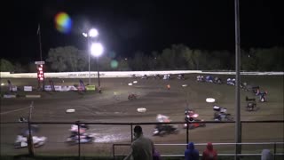 Creek County Speedway A Class Lucas Oil Micro winged Sprint cars A Feature 11-5-21