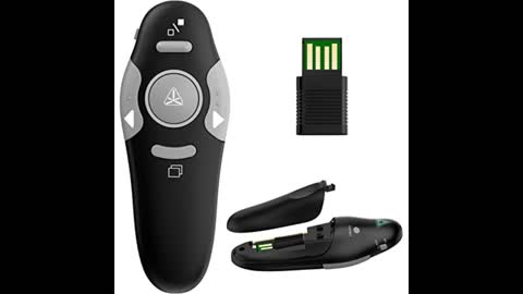 Review: Presentation Clicker USB Rechargeable Red Light, RF 2.4 GHz Wireless Presenter Clicker...