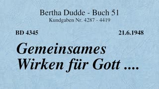 BD 4345 - GEMEINSAMES WIRKEN FÜR GOTT ....