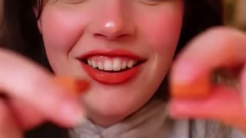 The TINIEST GUM LIPSTICK 🧡 #asmr