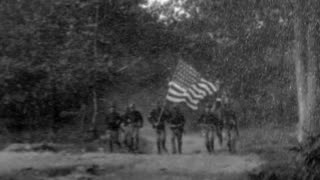 United States Infantry Supported By Rough Riders At El Caney (1899 Original Black & White Film)