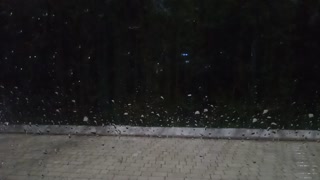 Rain from the car window