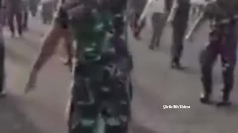 Filipino Soldier dancing gracefully