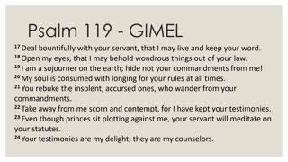 Psalm 119:17-32 Devotion