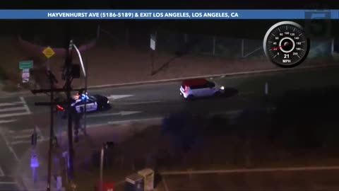 Driver in stolen vehicle crashes during high-speed pursuit in L.A.