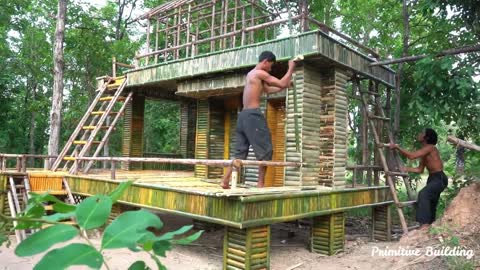 26 Days Building The Most Creative Luxury Villa With Bamboo Swimming Pool