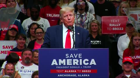 Former President Trump holds a Save America Rally in Anchorage, Alaska