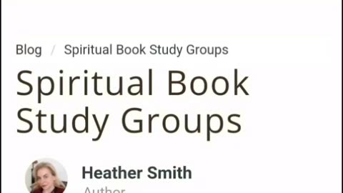 Spiritual Book Study Groups