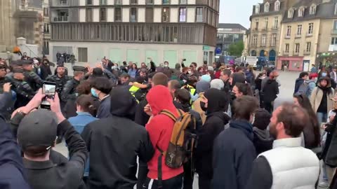 Tensions Escalate Between Demonstrators and Police Following Election Results in Rennes, France