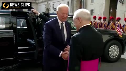 President Joe Biden Arrives At The Vatican For An Audience Pope Francis