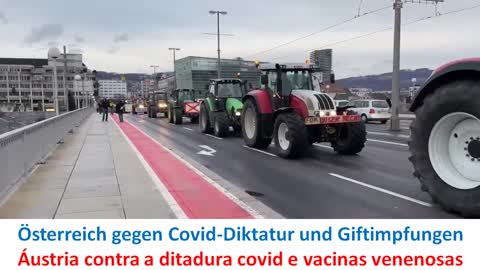 Áustria contra a ditadura covid e vacinas venenosas