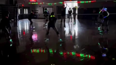 A glow-in-the-dark volleyball