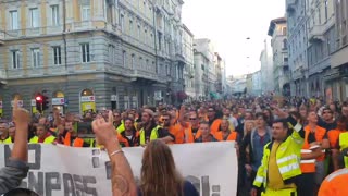 Massive Protest in Italy Over Vaccine Passports