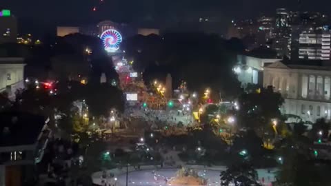 Scene from Ben Franklin Parkway during reported active shooter tonight during firework show in Philadelphia