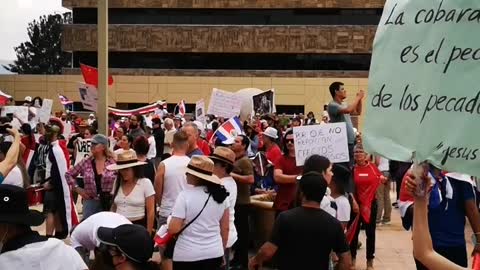 Costa Rica Vaccine Passport/Mandate Protest Oct. 30, 2021