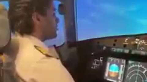 A pilot is flying a plane and reciting in a melodious tone and doing Masha-Allah 6