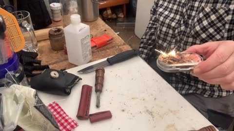 Testing my diy live fire and a mini altoids alcohol burner