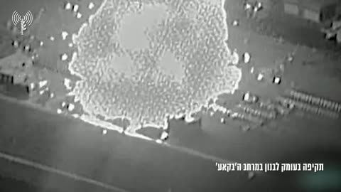 The IDF releases footage of its airstrikes against Hezbollah sites deep in Lebanon,