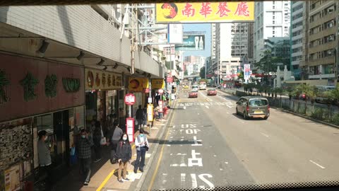 Hongkong Road view_KMB#18_Waterloo Road pass through East Rail Line_210123_2of5