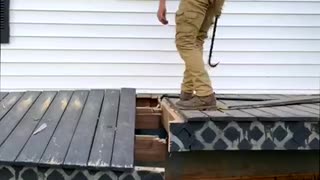 Gravity Causes Deck Demolition Fail