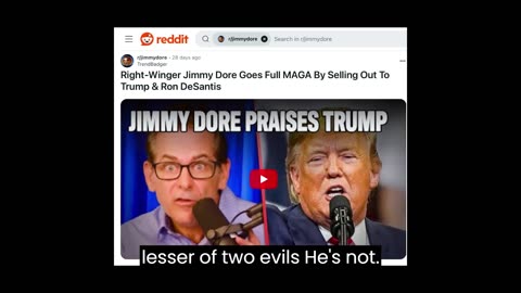 Reply to Jimmy Dore making Trump look like the lesser of two evils