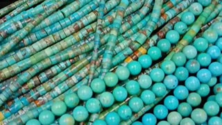 4mm 6mm Natural turquoise large gemstone DIY making different jewelry gift as courtship ritual