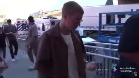 Justin bieber arrives at UFC 264