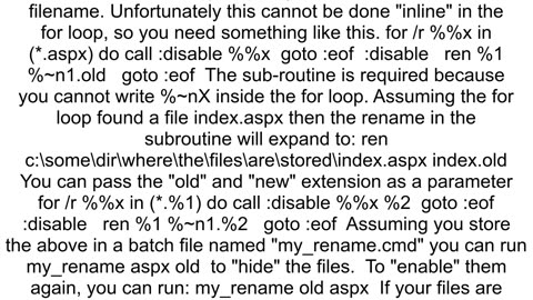 renaming multiple files extensions in a Windows batch script